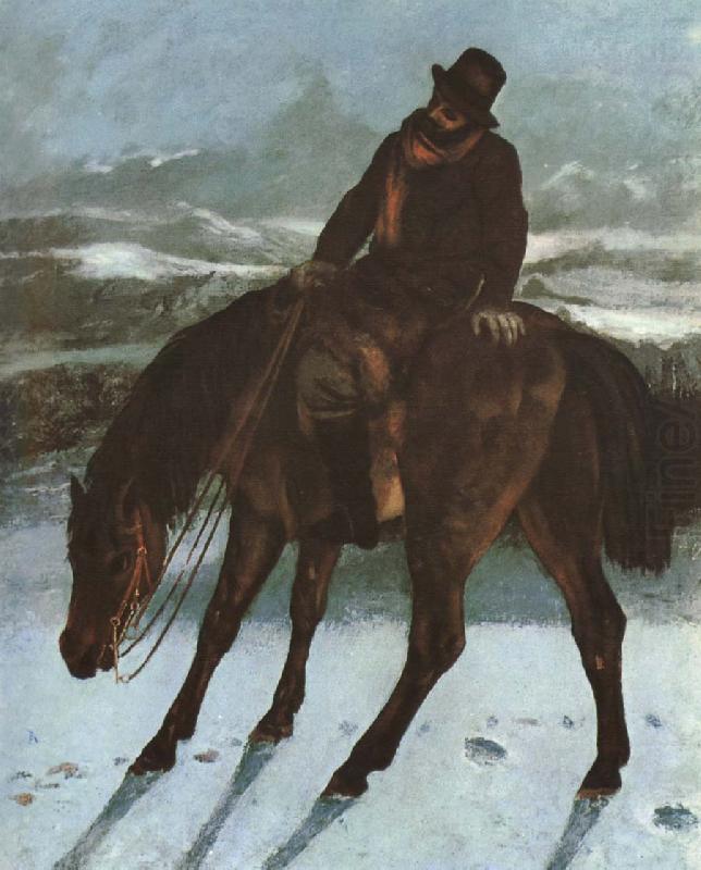 Hunter on the horse back, Gustave Courbet